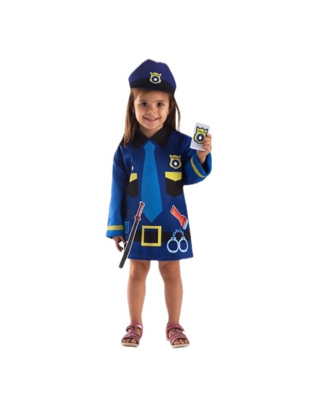 Camisa Polícia 3/5 Anos - de alta qualidade, ideal para carnaval, festas temáticas e eventos especiais.